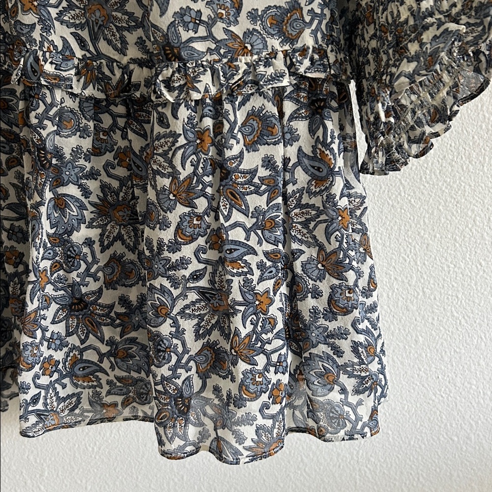 Veronica Beard Savile Dress Floral boho Size 10 Navy - Picture 6 of 12